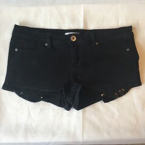 Black Jean Shorts